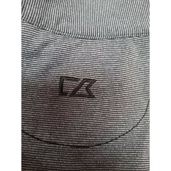 Cutter & Buck Womens CB DryTec Stretch Half Zip Pullover Top Medium Heather Gray - Picture 5 of 7